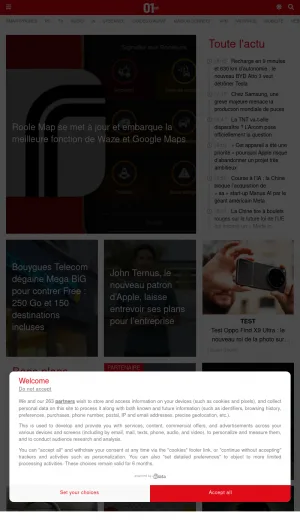 01net Technology News, Reviews, and Software Downloads screenshot