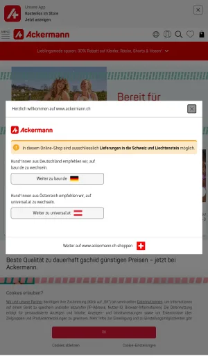 Ackermann Online Shop for Furniture, Electronics, and Fashion screenshot