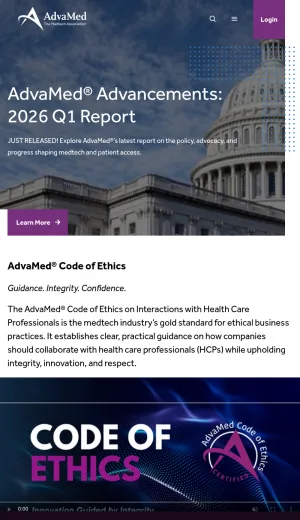 AdvaMed Medical Technology Advocacy and Industry Policy screenshot