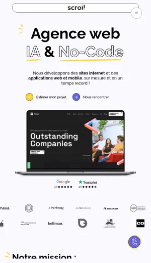 Scroll AI and No Code Web Agency in Paris screenshot