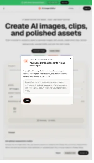 AI Image Editor for Generation, Editing, and Video screenshot