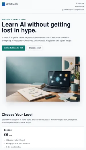 AI Skill Ladder: Practical Guides for Learning AI Skills screenshot