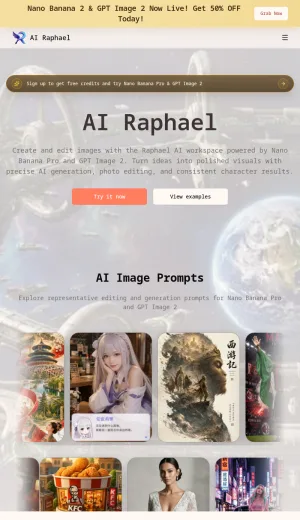 AI Raphael Free AI Image Generator and Editor screenshot