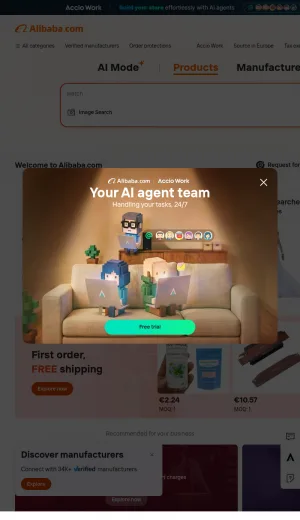 Alibaba B2B Trade Marketplace for Global Buyers and Suppliers screenshot