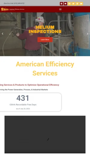 American Efficiency Services Industrial Condenser and Tube Maintenance screenshot
