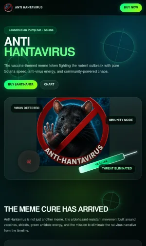 Anti Hantavirus Solana Meme Token screenshot