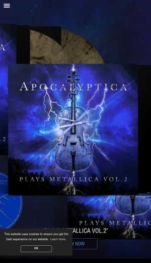 Apocalyptica Official Cello Metal Band Site screenshot