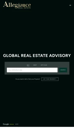 Allegiance Real Estate Dubai and UAE Property Advisory screenshot