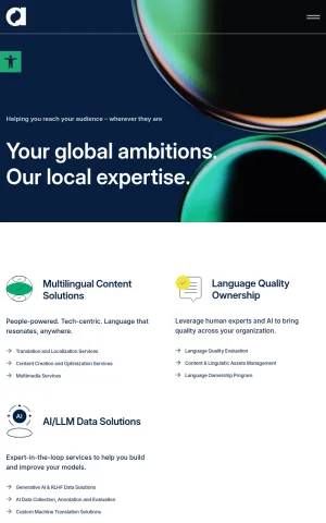 Argos Multilingual Language Services and AI Localization screenshot