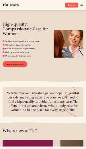 Tia Women's Health Clinic and Primary Care screenshot