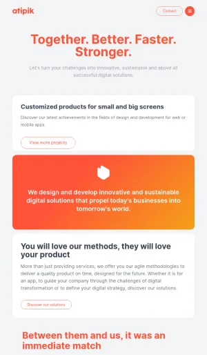 Atipik Digital Product Agency in Geneva screenshot