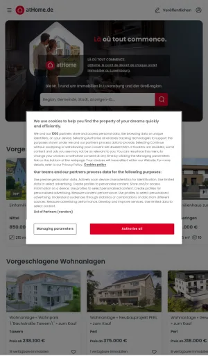 atHome.de Real Estate Listings in Germany screenshot