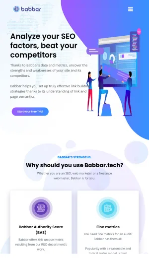 Babbar SEO Analytics and Backlink Intelligence Platform screenshot
