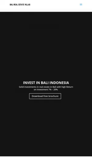 Bali Real Estate Villas for Investment and Property Sales screenshot
