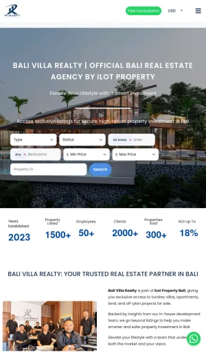 Bali Villa Realty - Bali Property Sales and Investment Agency screenshot
