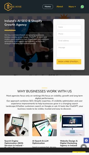 Beehive Design - SEO and Digital Marketing Agency in Ireland screenshot