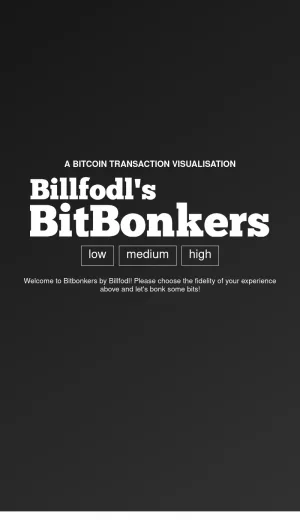 Bitbonkers Bitcoin Transaction Visualization screenshot