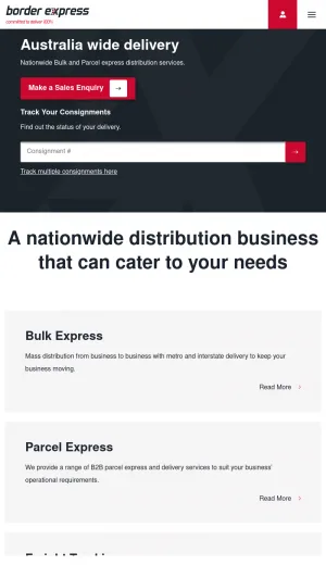 Border Express Freight and Logistics in Australia screenshot