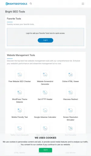 Bright SEO Tools: Free SEO and Website Utilities screenshot