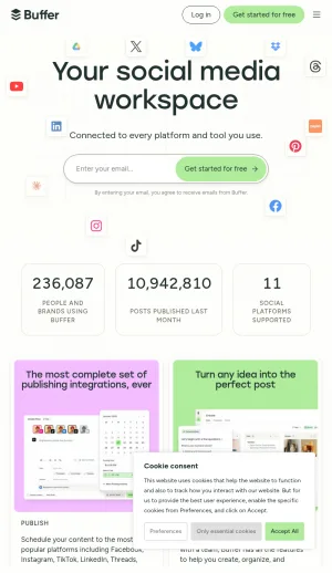 Buffer Social Media Management Platform screenshot