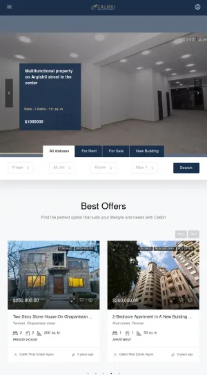 Calibri Real Estate Agency in Yerevan screenshot