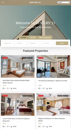 Century 21 Cambodia Real Estate Listings screenshot