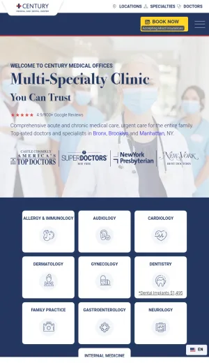 Century Medical and Dental Center in New York City screenshot