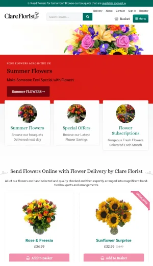 Clare Florist Online Flower Delivery screenshot