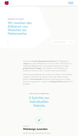 cmsbox Web Agency and CMS Platform in Bern screenshot
