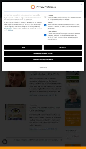 CoinsWeekly Numismatic News and Coin Collecting Magazine screenshot