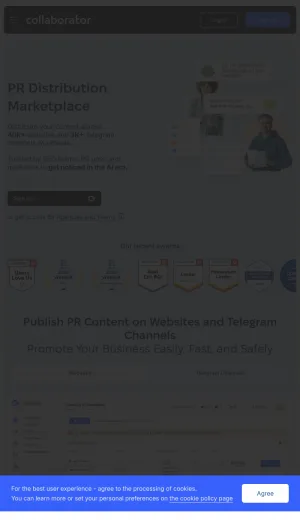 Collaborator — Digital PR and Content Distribution Marketplace screenshot
