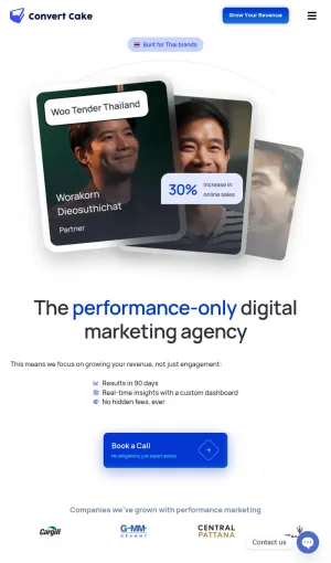 Convert Cake Performance Marketing Agency screenshot