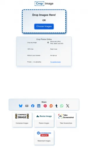 Crop Image Online Tool screenshot