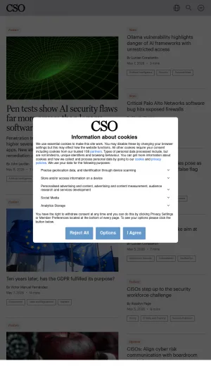 CSO Online Cybersecurity News and Enterprise Security Analysis screenshot