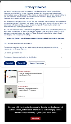 Dark Reading Cybersecurity News and Analysis screenshot