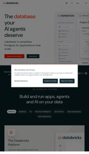 Databricks Data Intelligence Platform screenshot