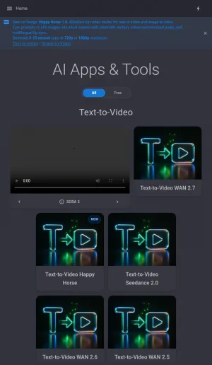 Dezgo AI Image and Video Generation Tools screenshot