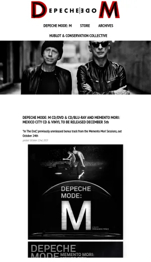 Depeche Mode Official Band News and Releases screenshot