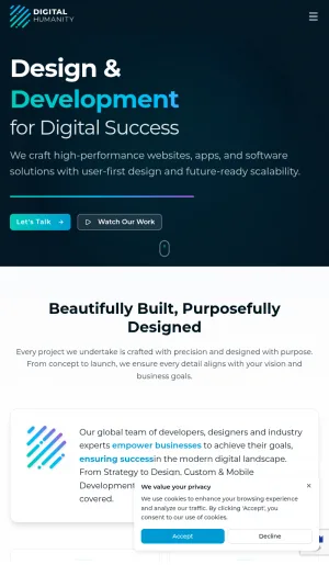 Digital Humanity Web and Mobile Development Agency screenshot