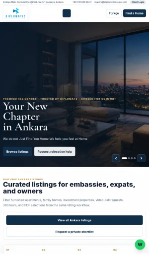 Diplomatic Estate Ankara Rentals and Relocation Services screenshot