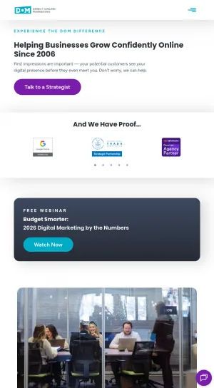 Direct Online Marketing Agency for SEO, PPC, and Web Design screenshot