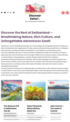 Discover Swiss! - Your online guide to Switzerland screenshot