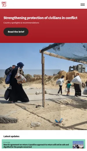 Danish Refugee Council Humanitarian Support for Refugees screenshot