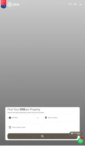 DRE Homes Dubai Real Estate Agency screenshot