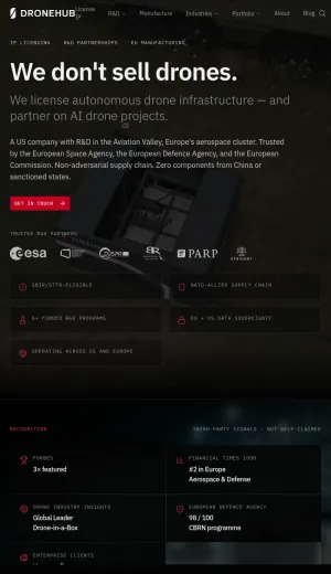 Dronehub Autonomous Drone Infrastructure Licensing screenshot