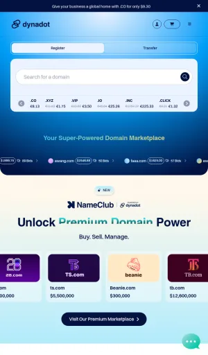 Buy a Domain Name - Register, Manage, and Save More | Dynadot screenshot