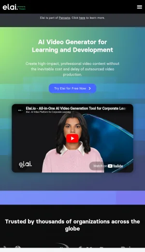 Elai AI Video Generator for Training Videos screenshot