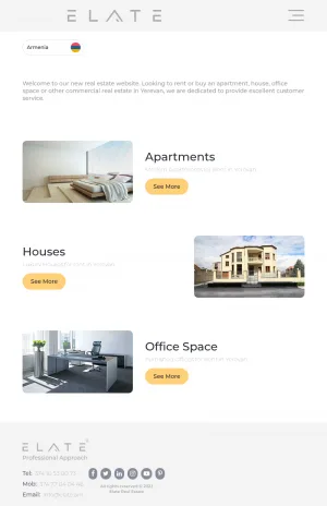 Elate Real Estate Yerevan Property Services screenshot