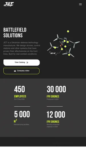 JET Defense Drone Manufacturer screenshot