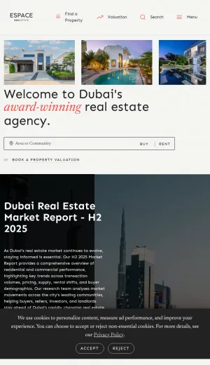 Espace Dubai Real Estate Agency screenshot